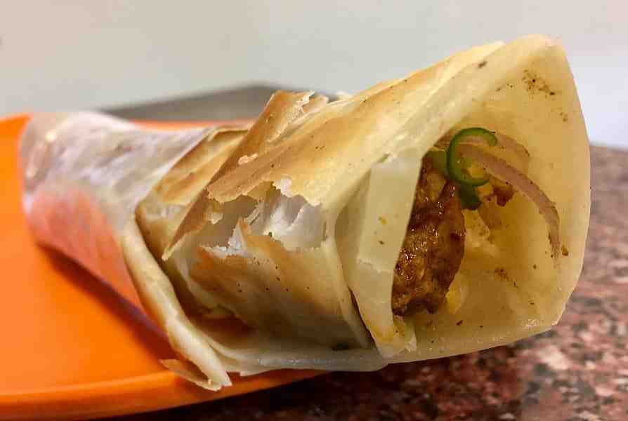 Chicken Reshmi Kathi Kebab Roll