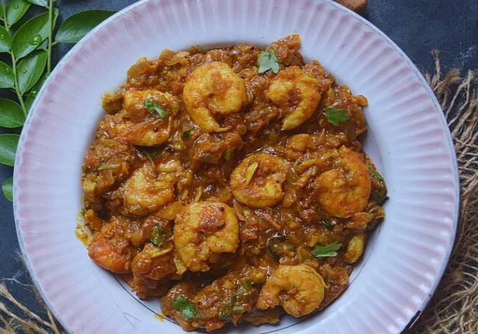 Prawn Kassa (Odia Delicacy)