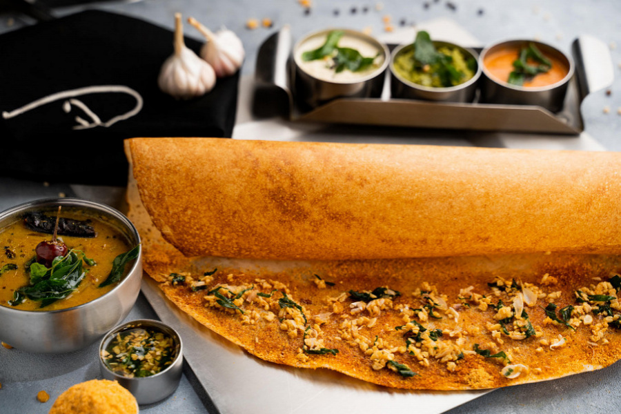 Roasted Garlic Dosa