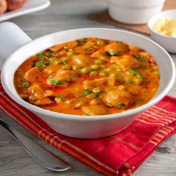 Matar Mushroom [No Onion No Garlic]