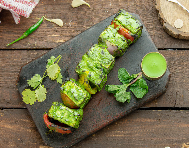 Paneer Hariyali Kebab (6 Pcs)