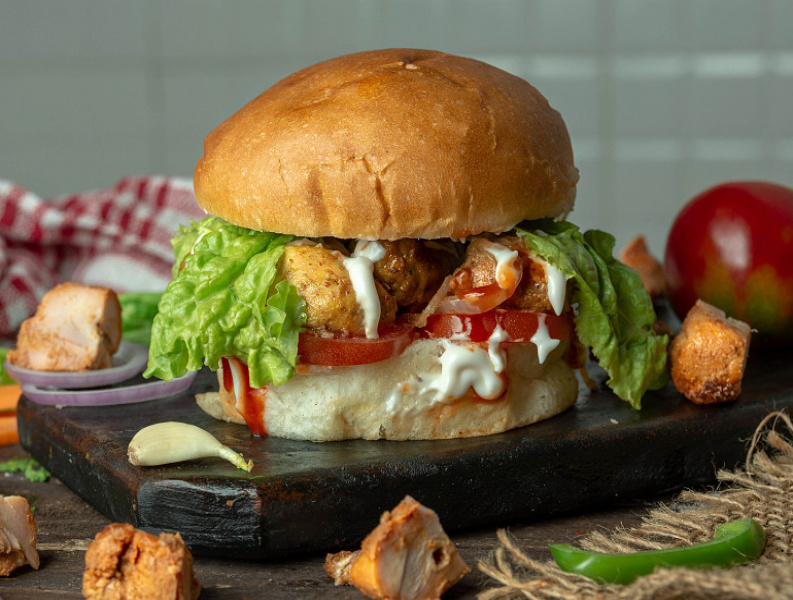 Chicken Kebab Burger