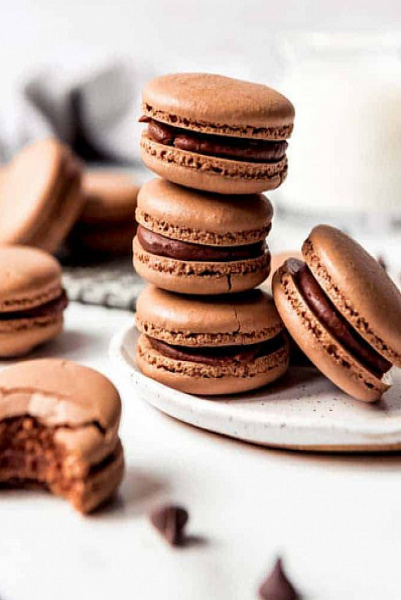 Chocolate Hazelnut Macarons