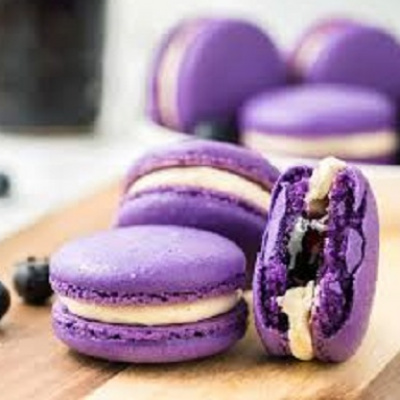 Blueberry Macarons