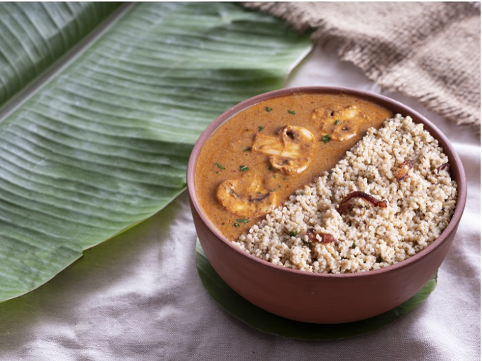 Millet Pulao (Mini) With Kadai Mushroom