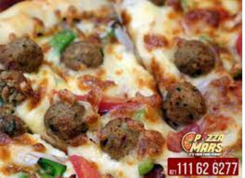 Mutton Seekh Kebab Pizza