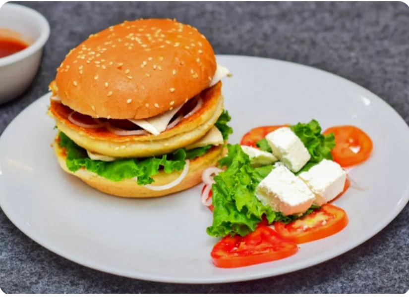 Double Veg N Crisp Burger