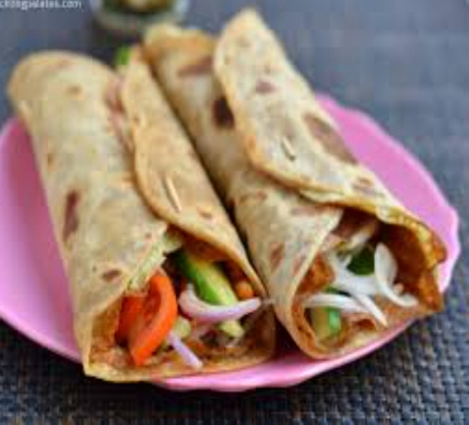 Aloo Tikki Kebab Kathi Roll