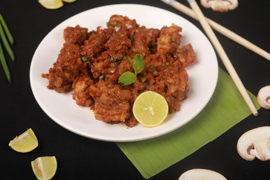 Mushroom Manchurian Dry