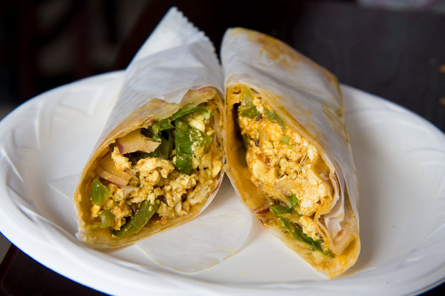 Paneer Bhurji Roll